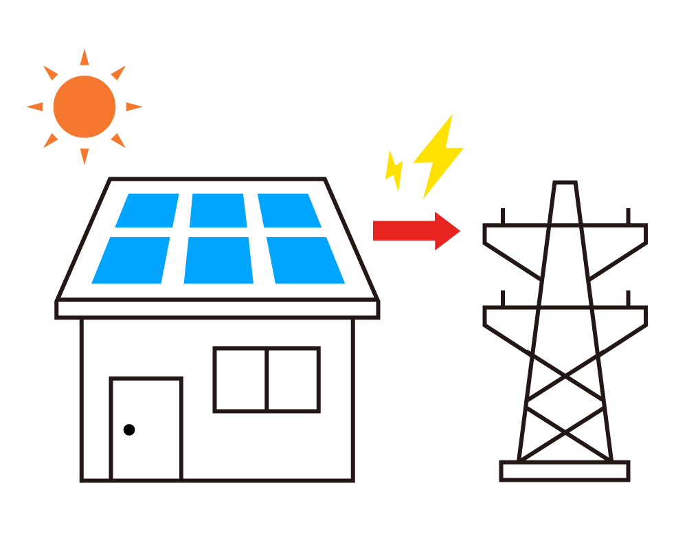 選択肢①：電力会社との契約を続けて余剰電力を買い取ってもらう
