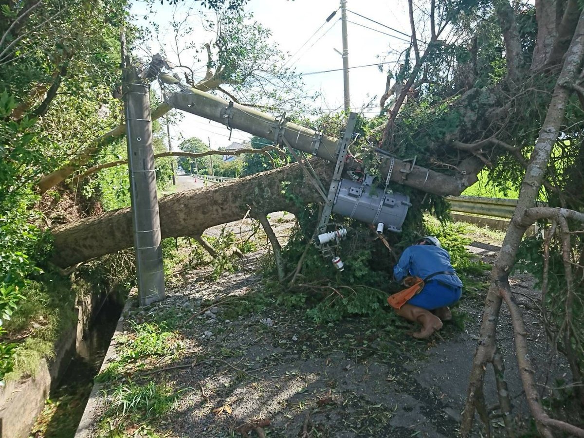 千葉停電の際の復旧の様子