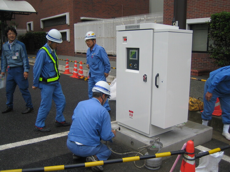大黒PAにおける急速充電器の設置工事