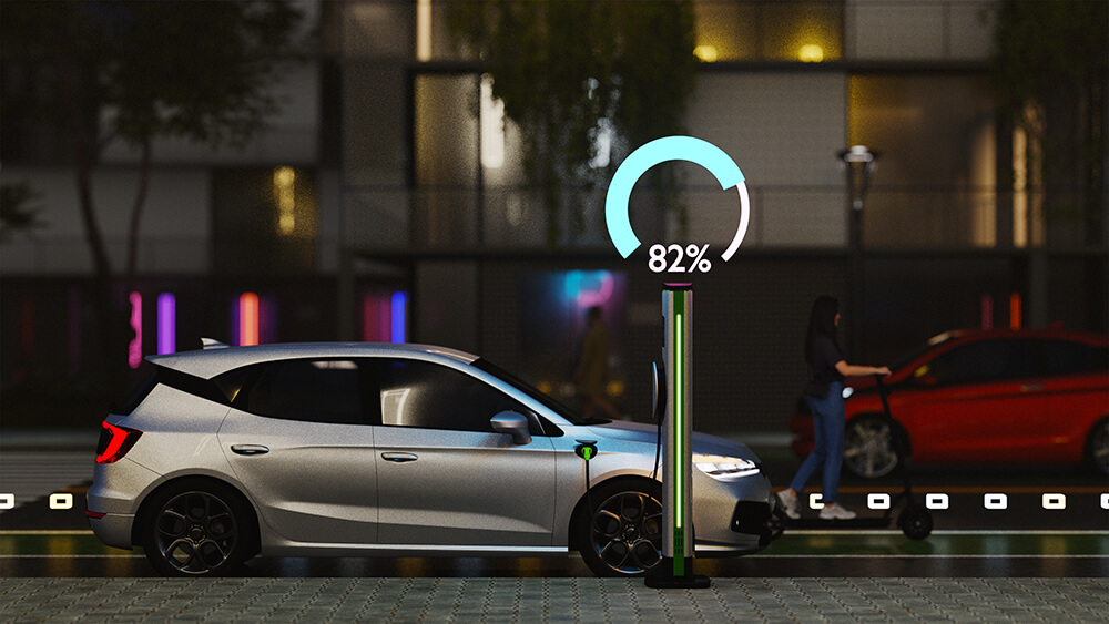 充電中