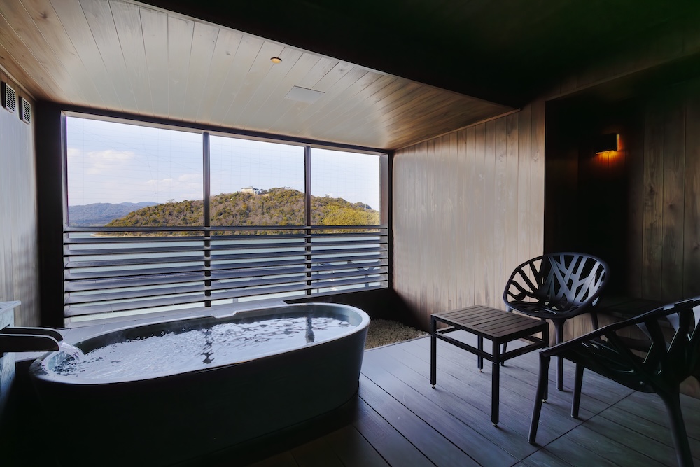 客室にある浴室写真