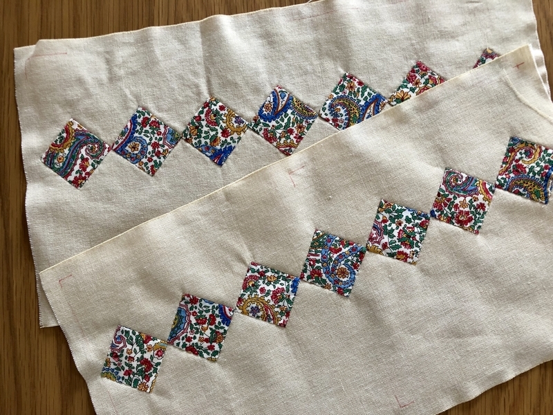 リバティプリントでハンドメイド　ランチトート