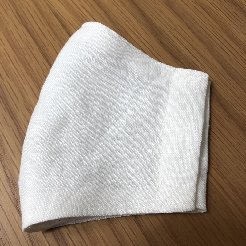 立体マスク　ハンドメイド　リネン
