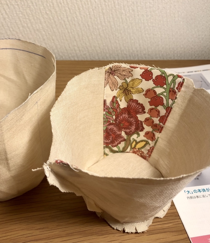 リバティプリントでハンドメイド 小物入れ