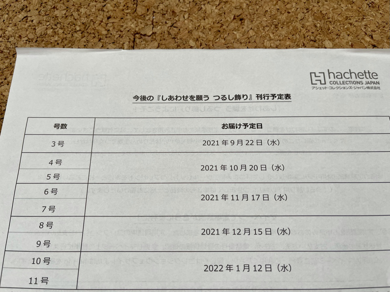 つるし飾り アシェット 定期購読 スケジュール