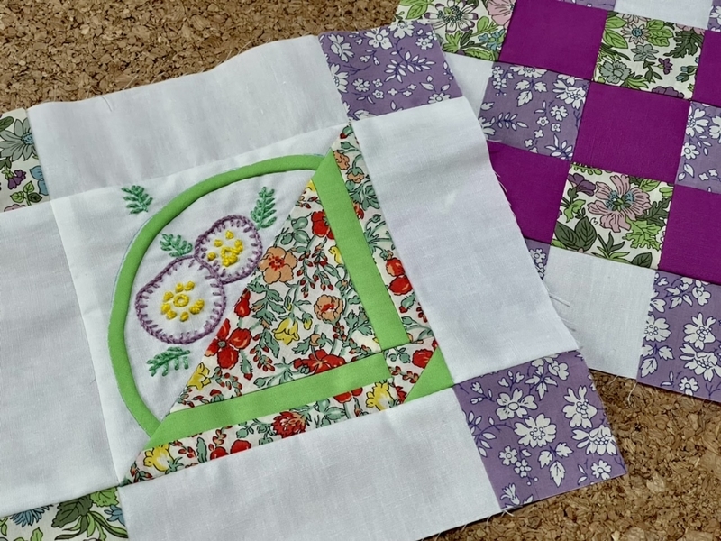 リバティプリントでハンドメイド　パッチワーク