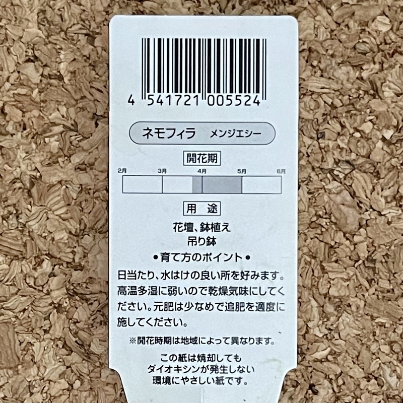 ネモフィラ　メンジエシー