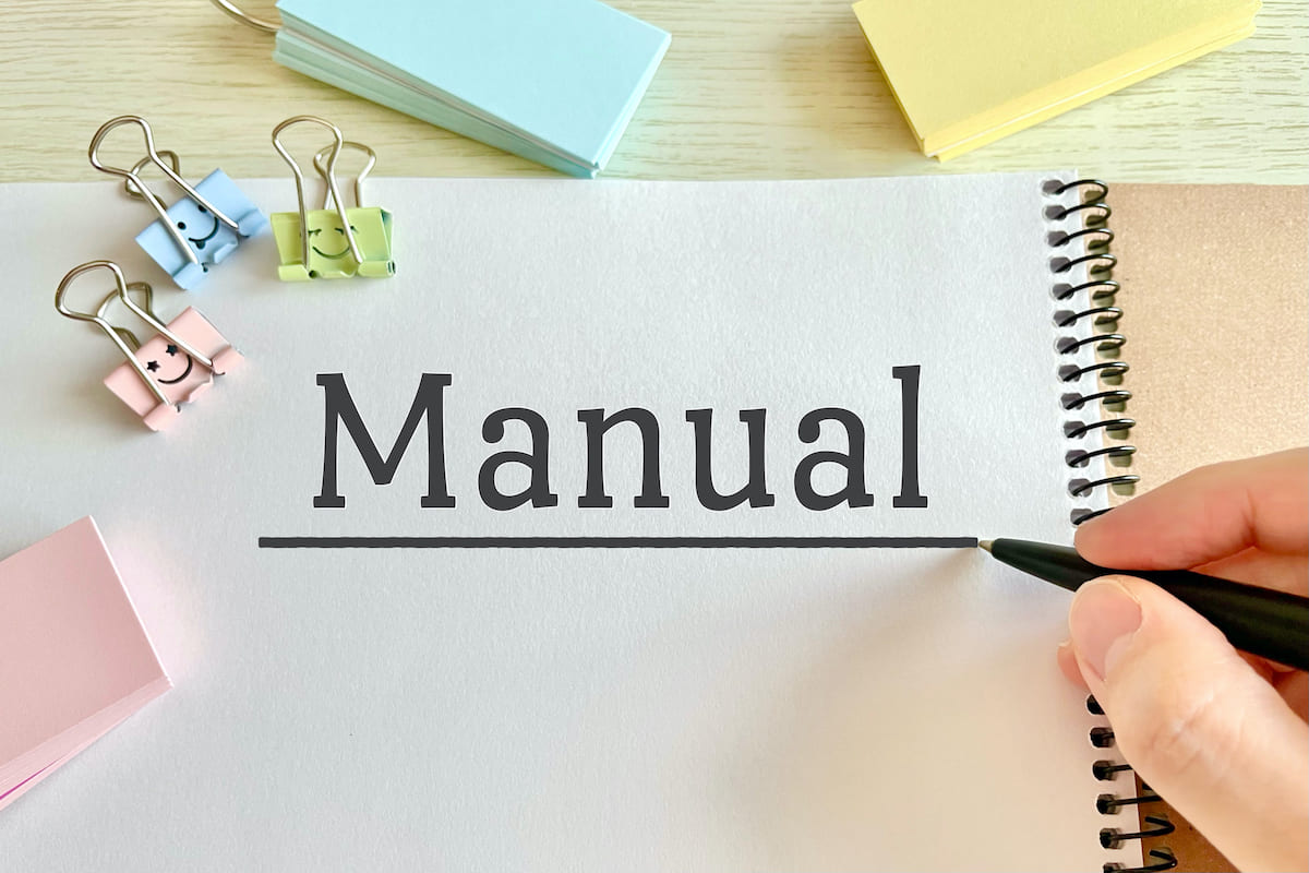 MANUALと書かれた紙