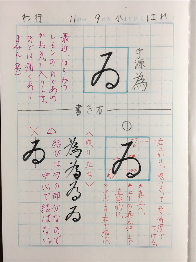 ゐ、のきれいな書き方。 - きれいもじ