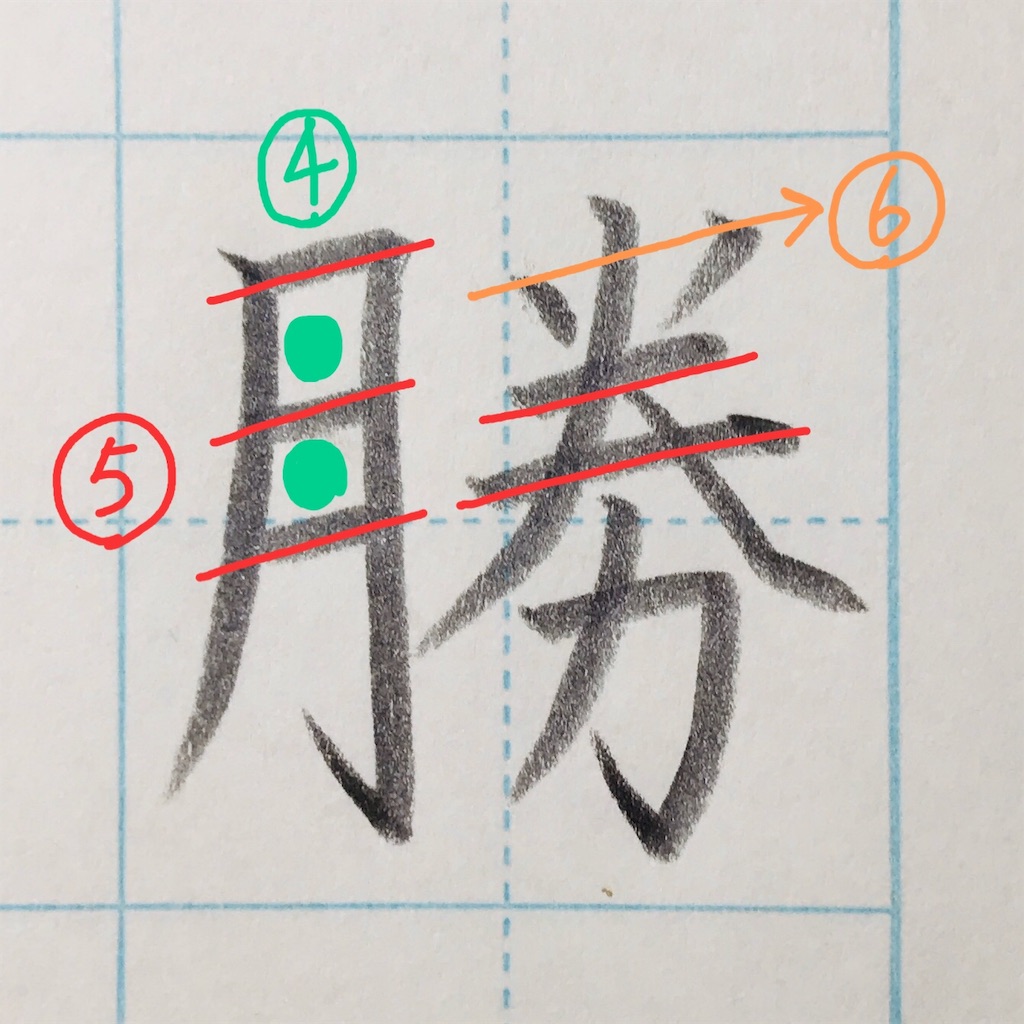 「勝」のきれいな書き方。 - きれいもじ