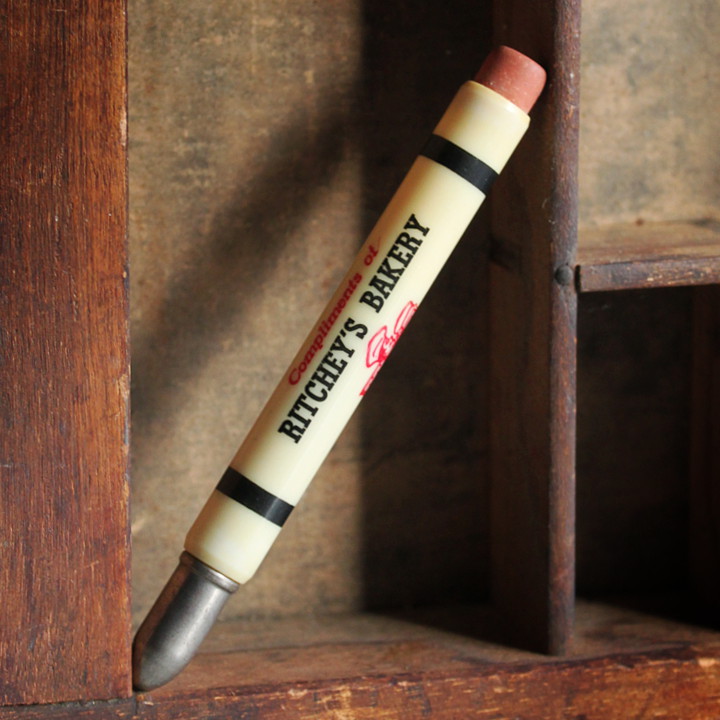 USAアメリカヴィンテージバレットペンシル｜弾丸型アドバタイジング鉛筆RITCHEY'S BAKERY [OFC-18-003]