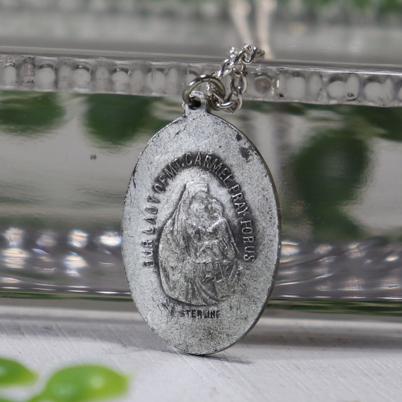 カルメル山の聖母｜フランスヴィンテージSTERLING SILVERメダイネックレス