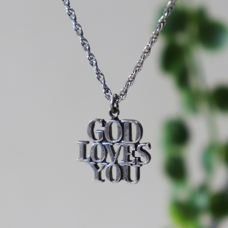 #134 Tiffany ネックレストップ god loves you GOD LOVES YOU & TRY GOD | THE OLDER VINTAGE
