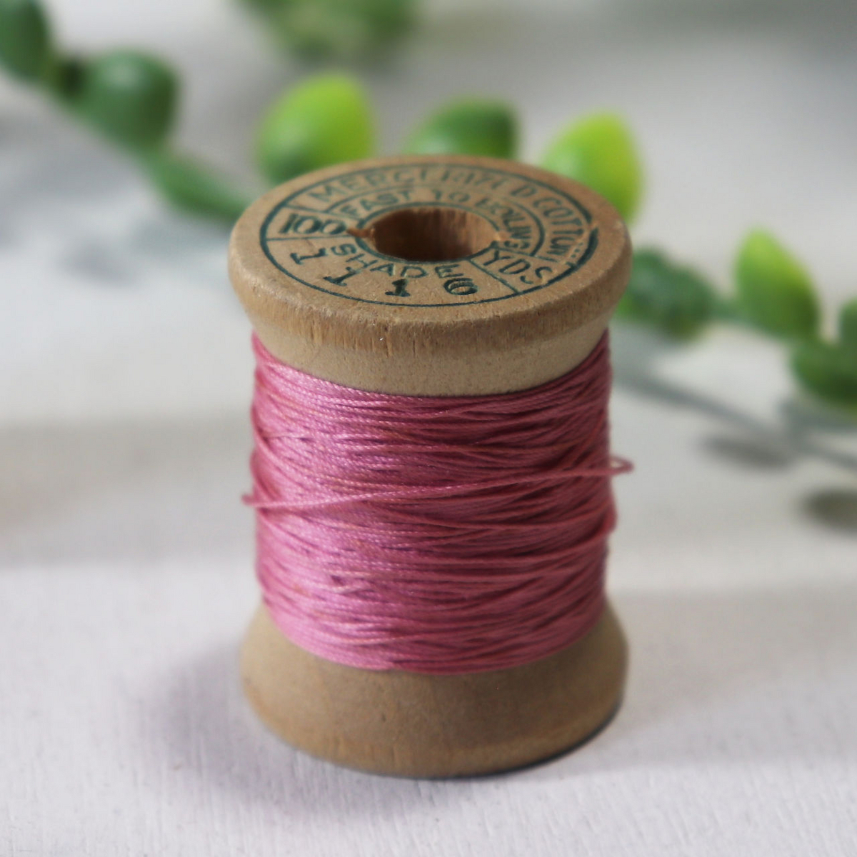 【2個セット】USAヴィンテージ木製スプール糸巻きBelding Corticelli Wood Spool・赤ピンク｜コットン糸