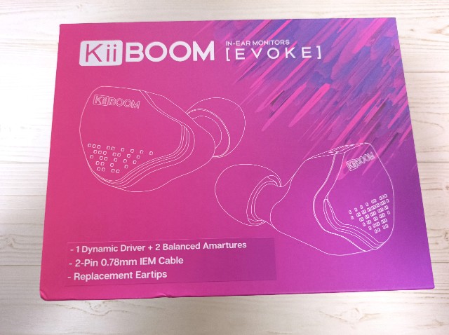 KiiBOOM Evokeレビュー。2BA+1DDのバランスの良いイヤホン