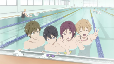 free コマフィルム 七瀬遙 松岡凛 ナイトプール ショタ】Free! 七瀬遙＆橘真琴＆松岡凛＆葉月渚 第2話【半裸】 - 男