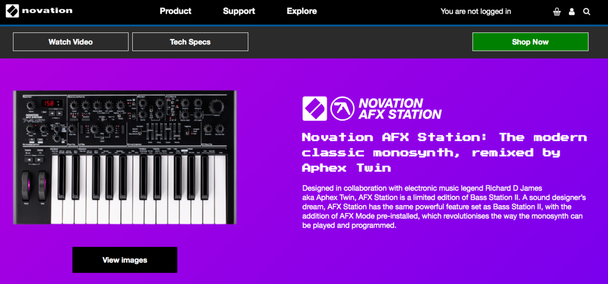 Aphex TwinとNovationがコラボした最新モノシンセ「AFX Station