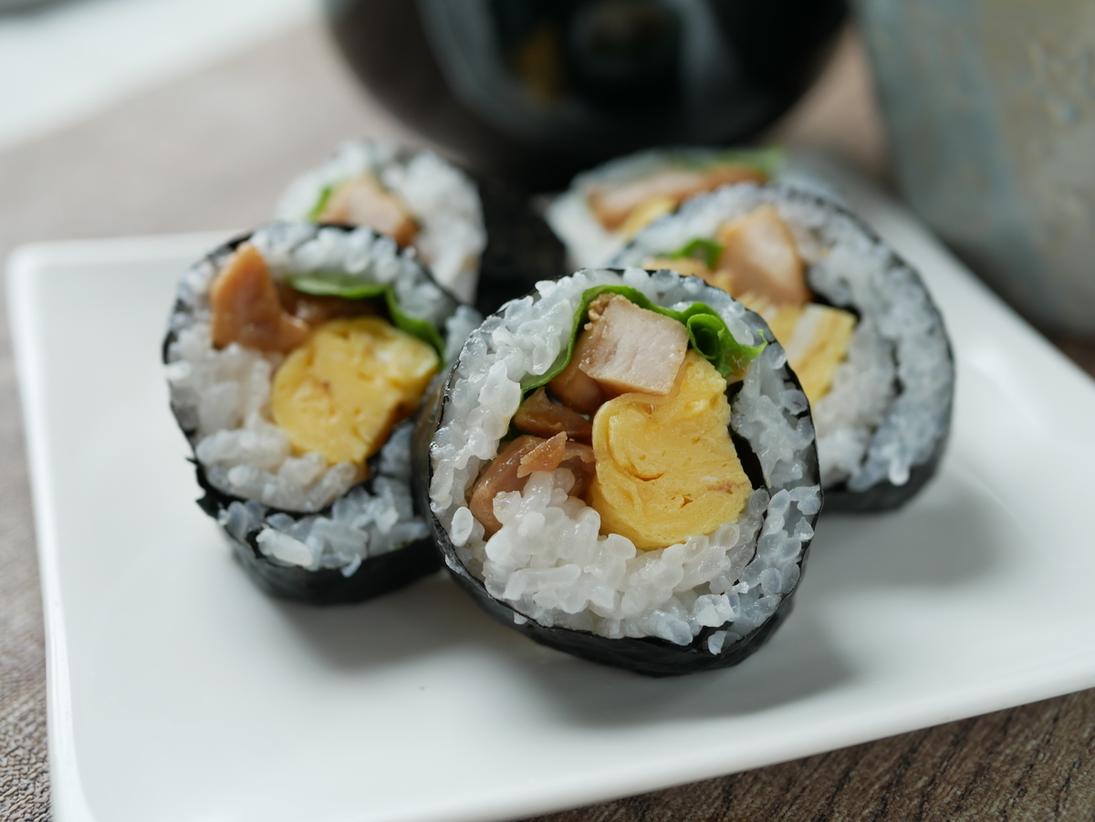 照り焼きチキン海苔巻き すきやきのたれで簡単に ふぁそらキッチン
