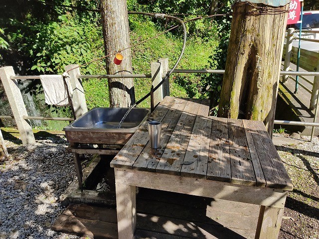 不動の名水　取水口付近