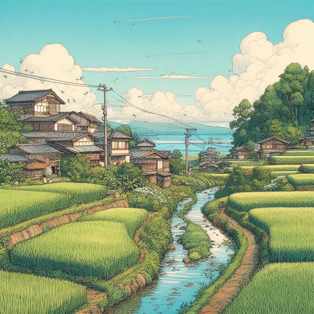 DALLE3で田舎の風景を作ってみた - 自分磨きラボ