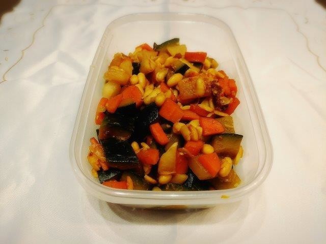 大豆とゴロゴロ野菜の醤油煮
