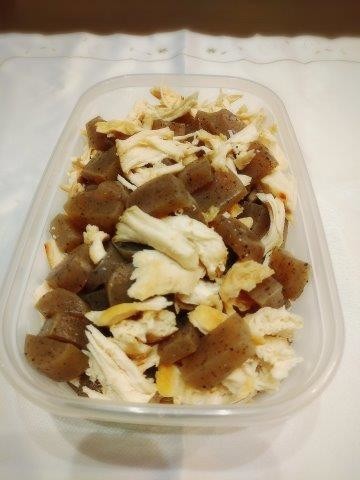 むね肉とこんにゃくの柚子塩炒め