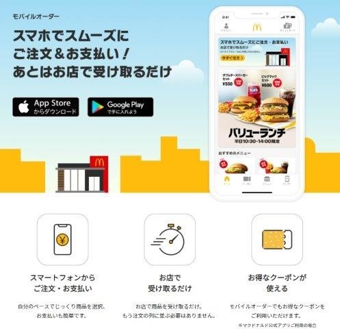 マクドナルド モバイルオーダー