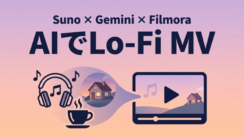 AIでLo-Fi MV Suno × Gemini × Filmora