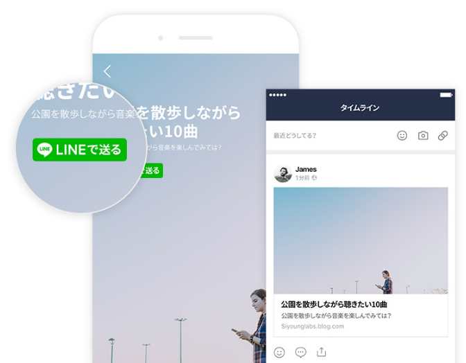 LINEが提供するソーシャルプラグインイメージ画像 LINEが提供するソーシャルプラグインイメージ画像