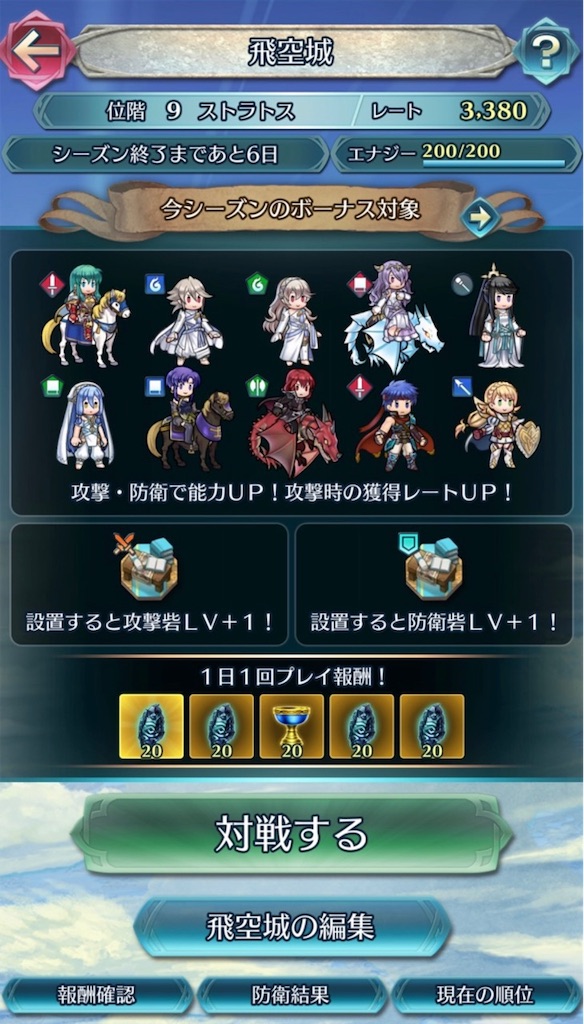 飛空城 シーズン2奮闘記 ダイジェスト まったりファイアーエムブレムヒーローズ Feh