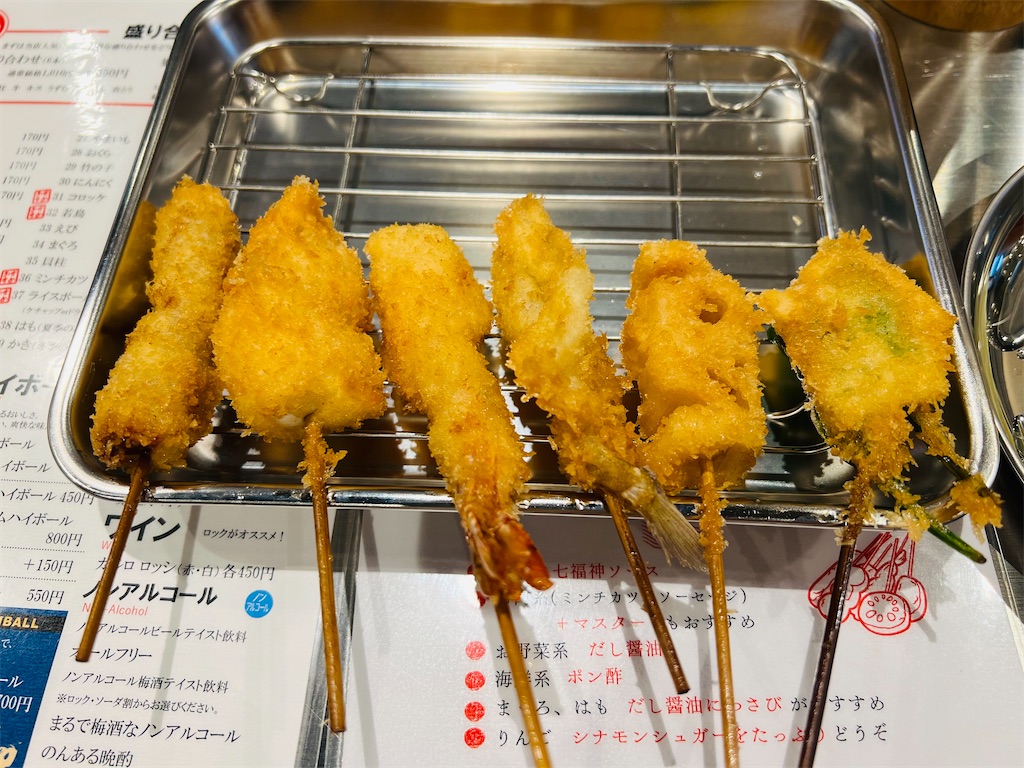 盛り合わせ(6本)のランチメニュー