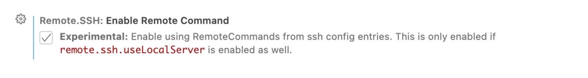 remote SSH remotecommand