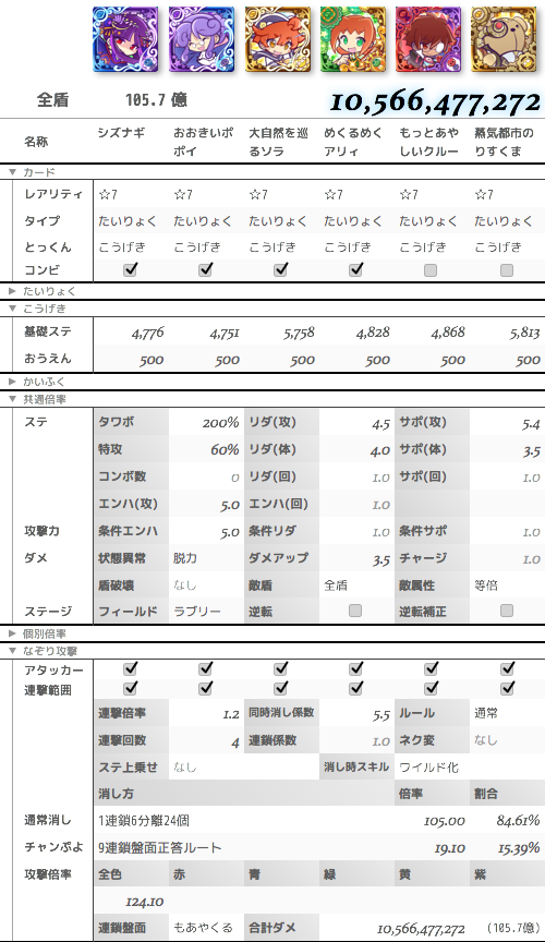 ぷよクエ 大自然を巡るソラのデッキとダメージ計算 れみんちゃんねる