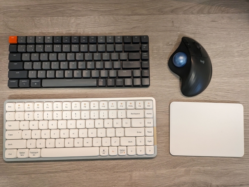 使用しているキーボードやトラックパッド、トラックボールの画像