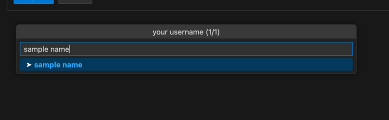 usernameを入力