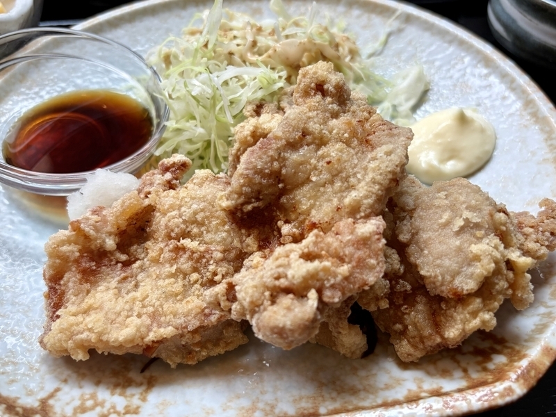 輝く唐揚げの衣