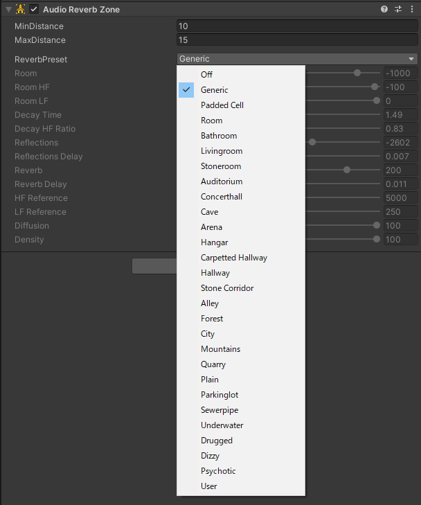 Unity Audio Reverb Zone Unity - オーディオの基本(Audio Source、Audio Clip、Audio Listener) - ひとりでのアプリ開発 ...