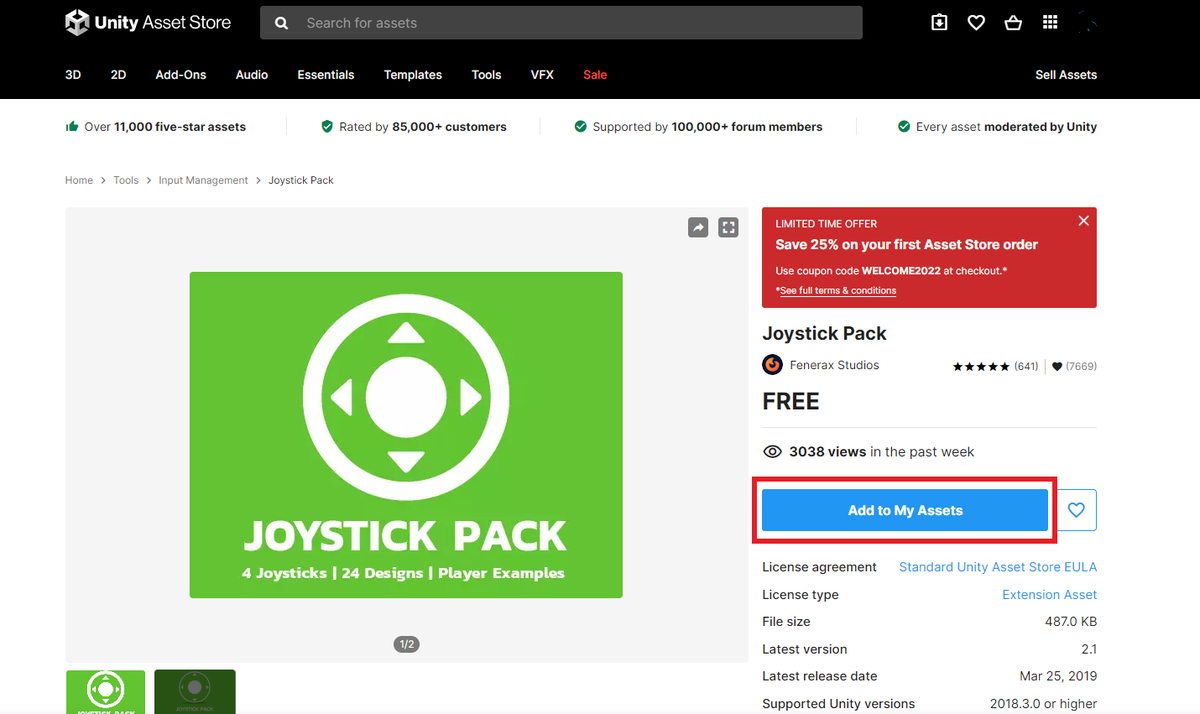 Unity：Joystick Pack バーチャルスティックを実装 ひとりでのアプリ開発 fineの備忘録