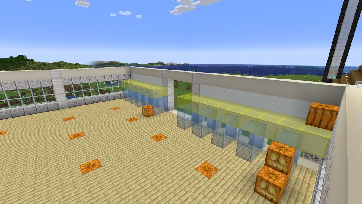 マイクラ】＃２５〔建築＆整備〕ビニールハウス風の農民交易所を建築 - フィンのゲームブログ