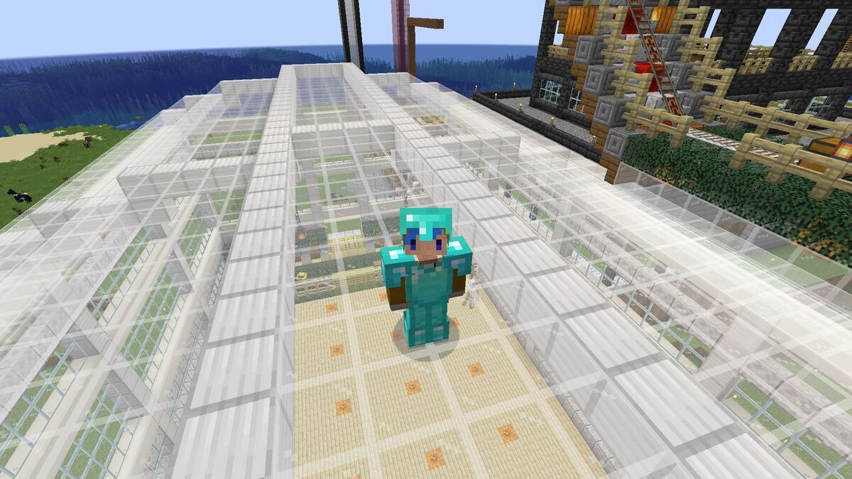 マイクラ】＃２５〔建築＆整備〕ビニールハウス風の農民交易所を建築 - フィンのゲームブログ