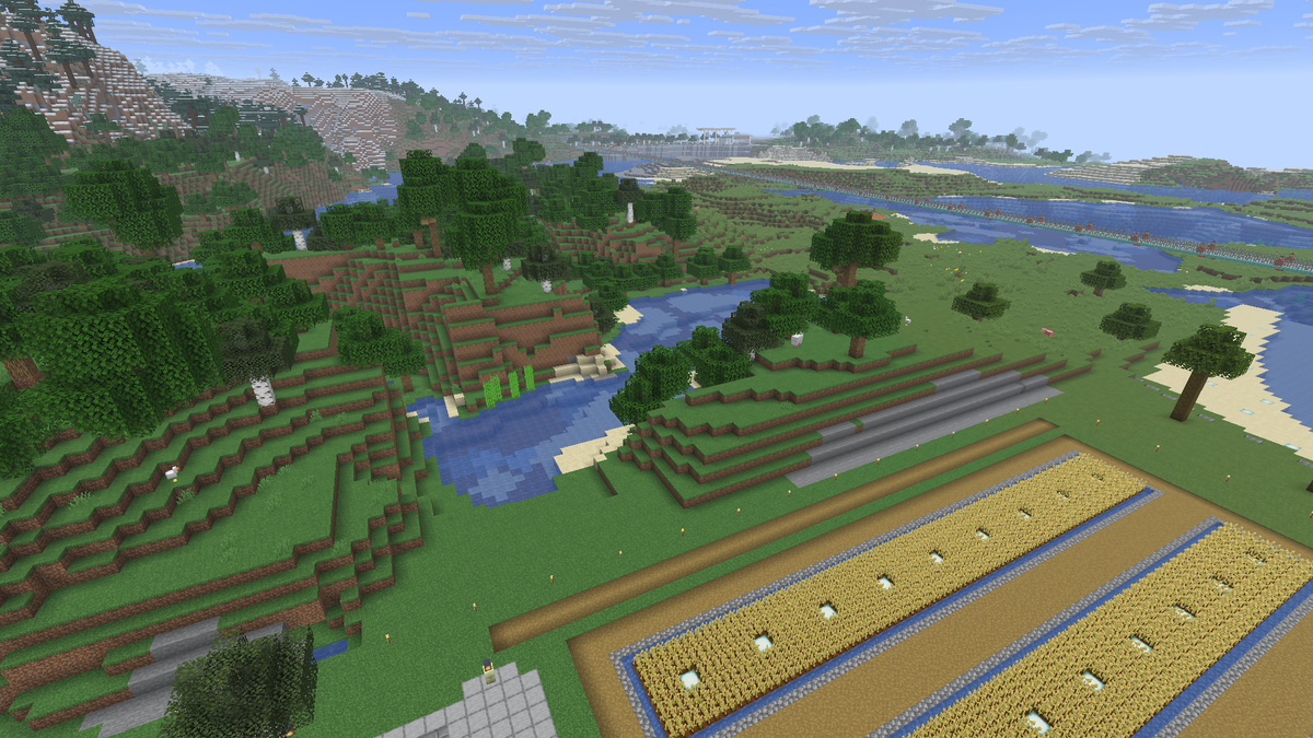 【マイクラ】〔整地＆整備〕続・川辺のウォーキングコース