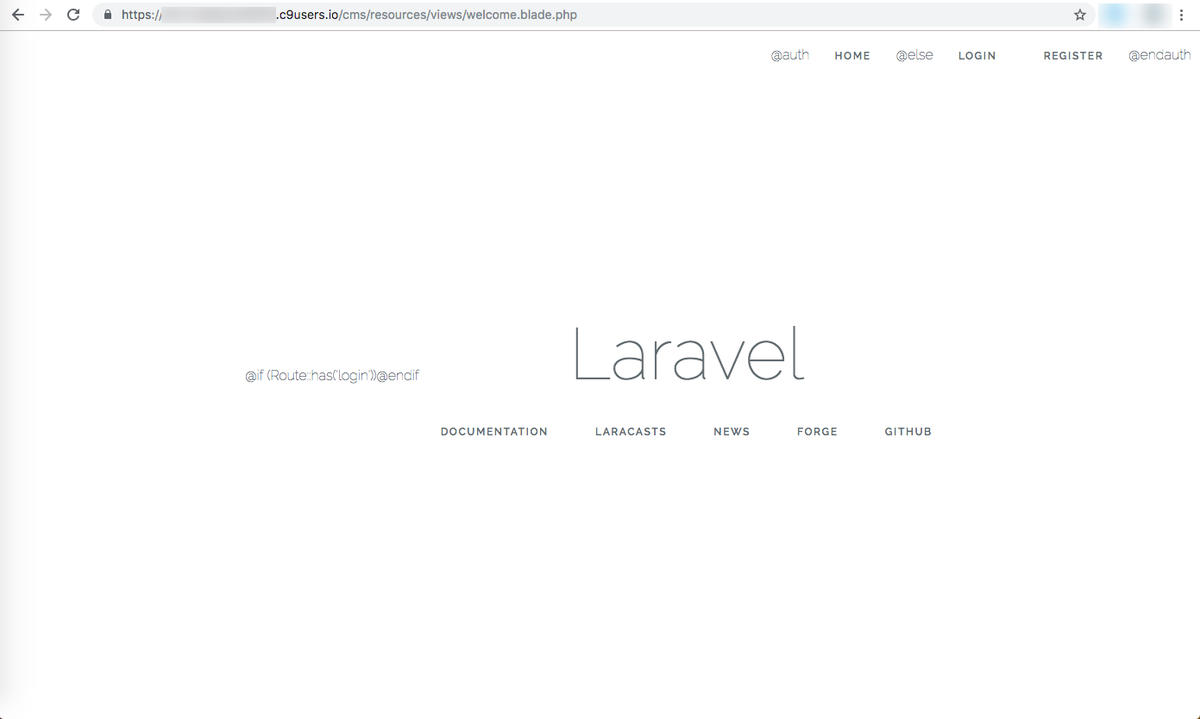 f:id:firebasewata:20190411161941p:plain laravelのwelcome画面