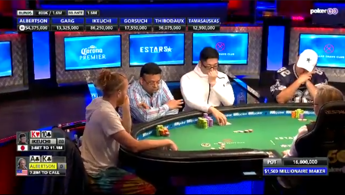 100nlzプレイヤーが分析する一場面 プリフロップ編 Wsop 2019 Millionaire Maker 1 500 No Limit Hold Em Finall Table フィッシュ チップス