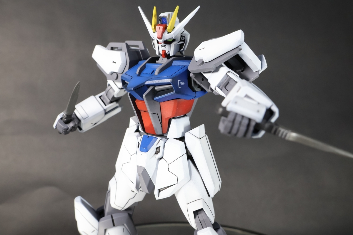 エールストライク ランチャー装備 全塗装完成品 MG ランチャー