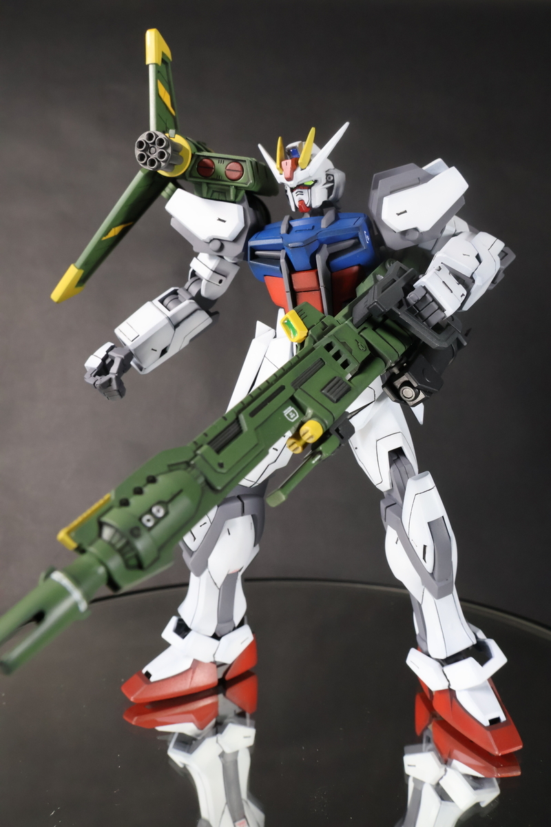 HGエールストライクガンダム+RGスカイグラスパーの製作-最終段階-(全