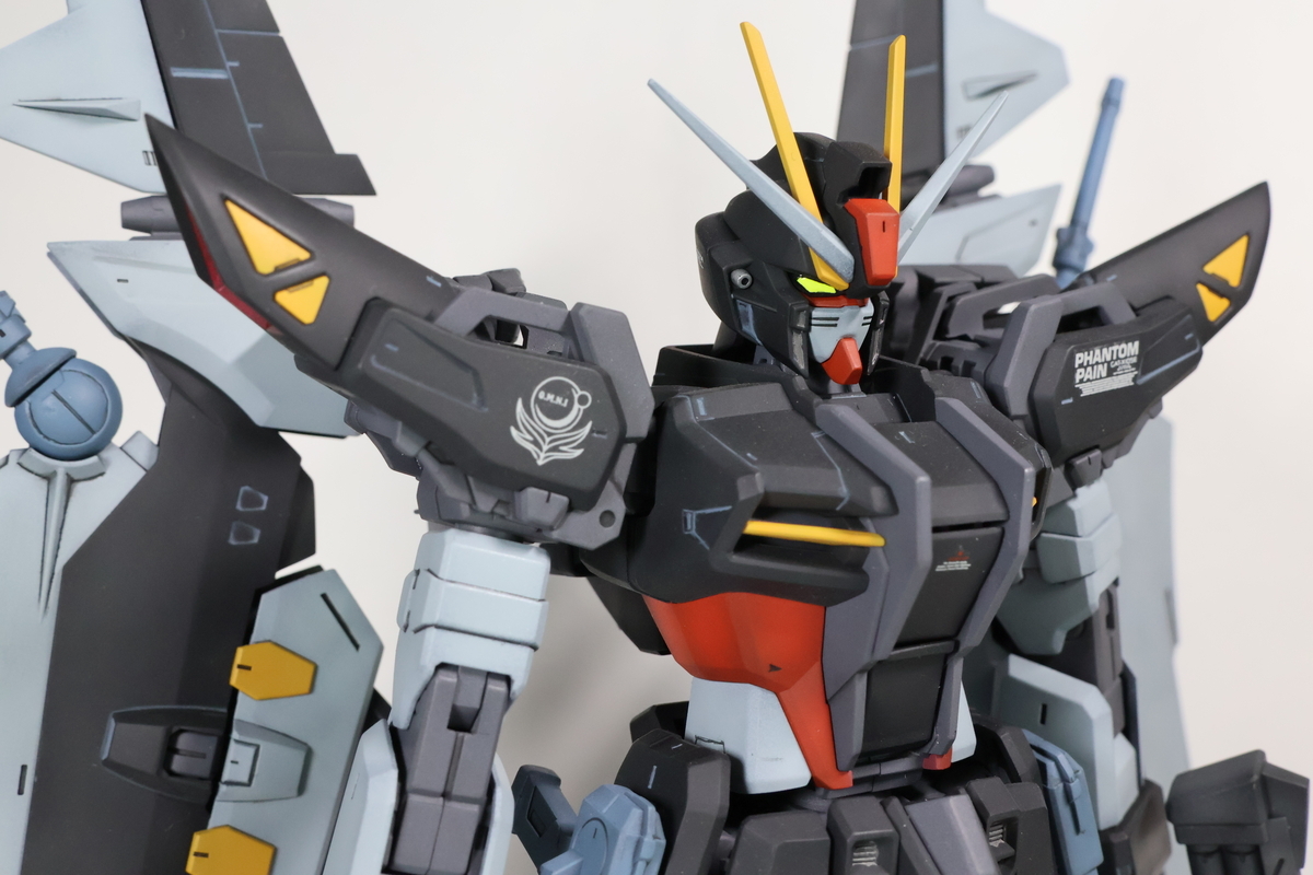 MG ストライクノアールガンダムの製作-最終段階（全塗装完成