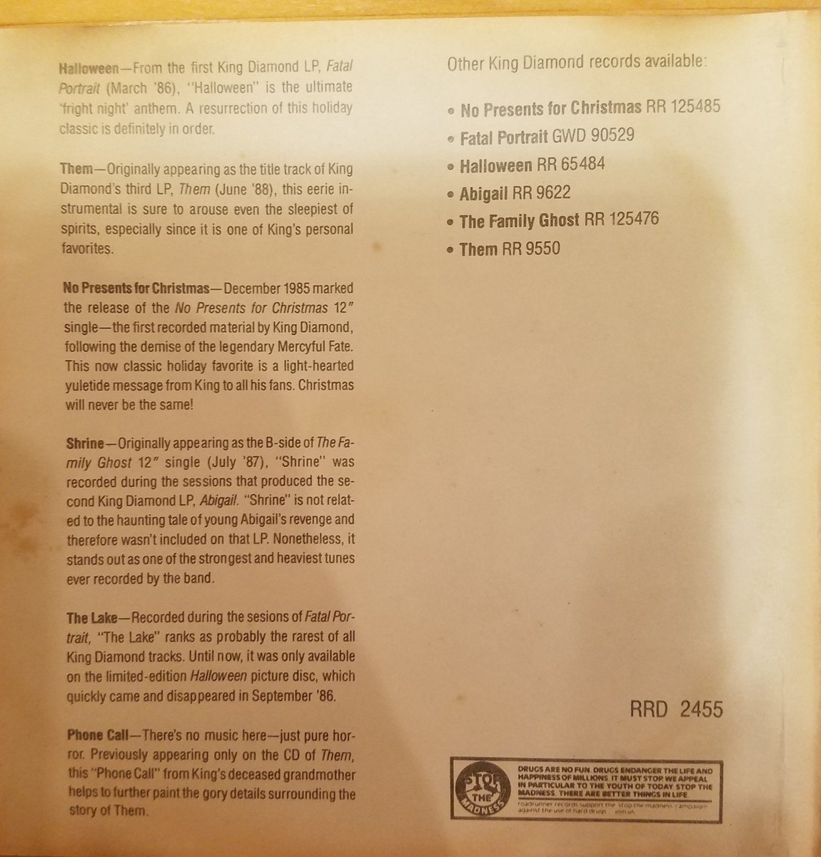 THE DARK SIDE【KING DIAMOND】 - 30年前のレコード棚