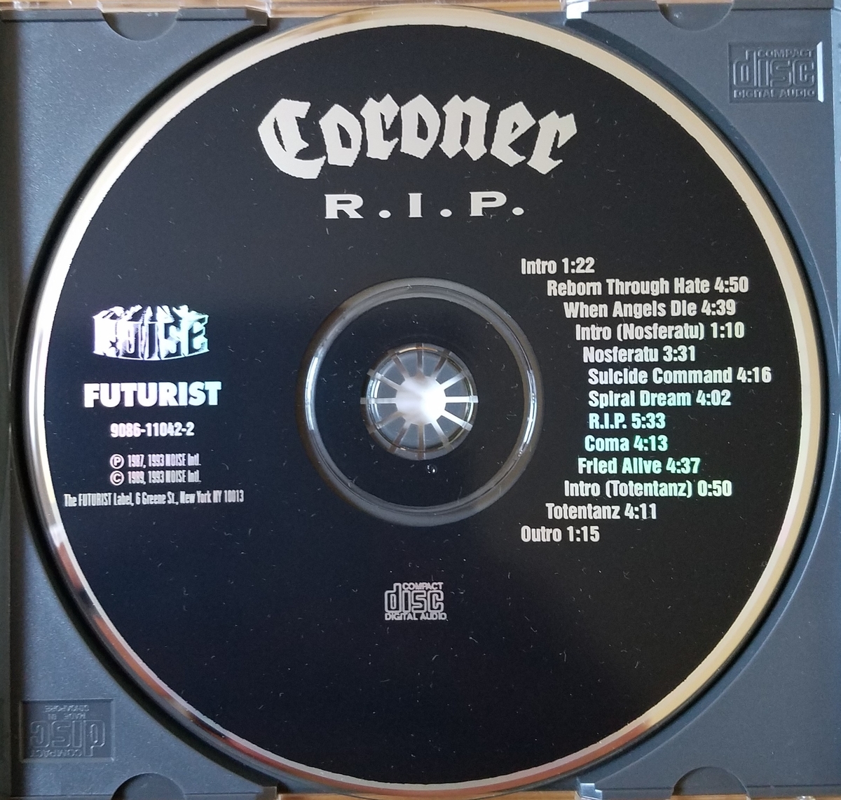 Coroner R.I.P. 西ドイツオリジナル盤 レコード　美品　レア R.I.P.【CORONER】 - 30年前のレコード棚