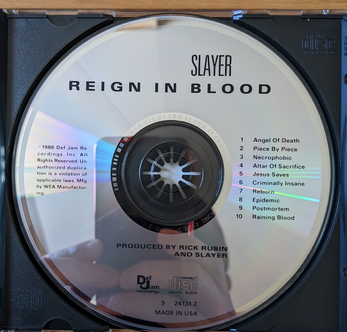 REIGN IN BLOOD【SLAYER】 - 30年前のレコード棚