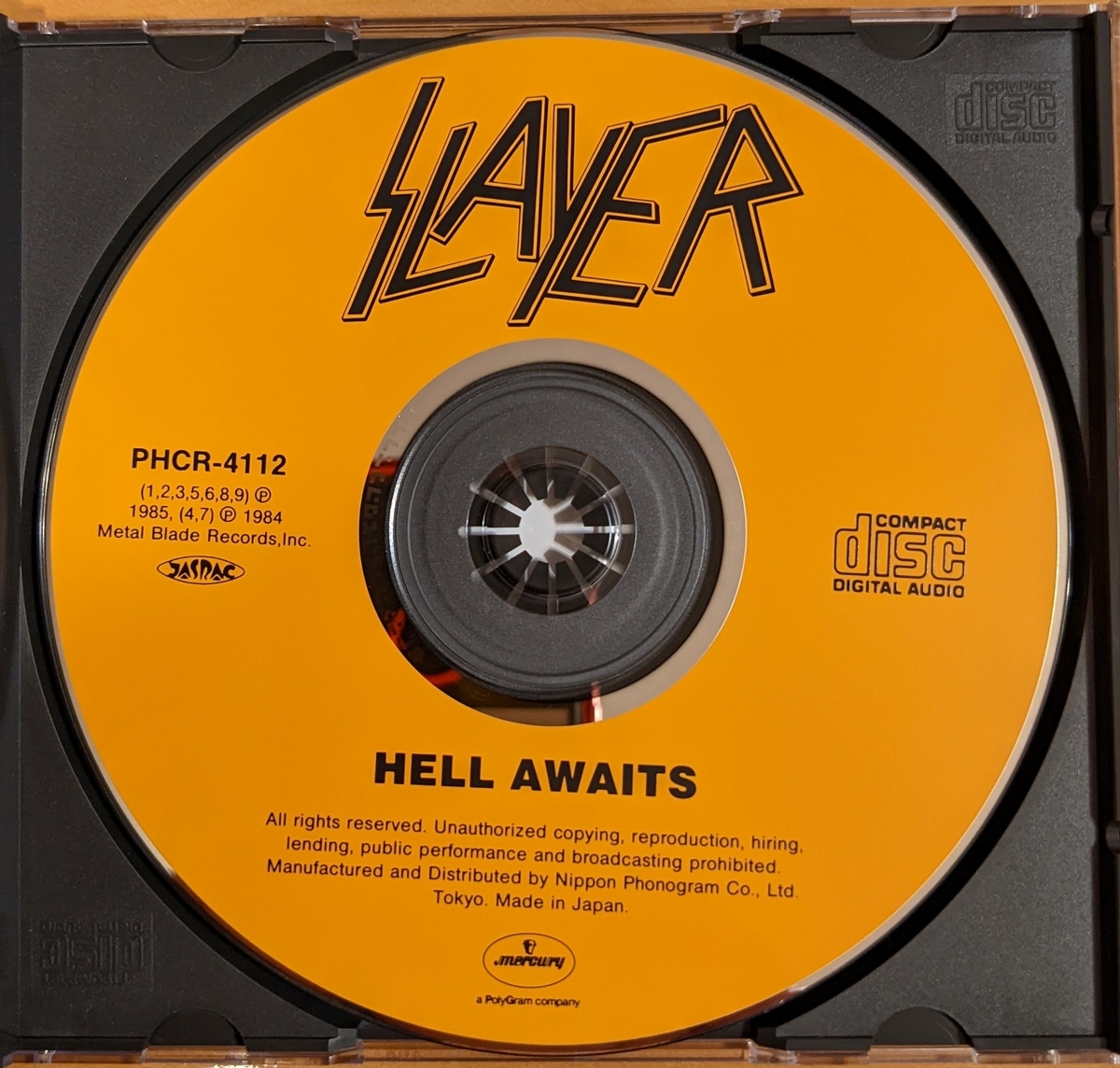 Slayer Hell Awaits LP 中古レコード　希少盤 Slayer - Hell Awaits Vinyl LP Original 1st Press Euro